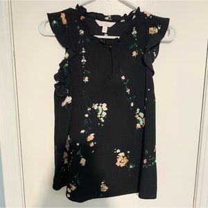 LC Lauren Conrad floral sleeveless top, Small, worn once